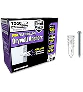 TOGGLER SnapSkru SPM Mini Self-Drilling Drywall Anchor with Screws, Glass-Filled Nylon Wall Ancho...