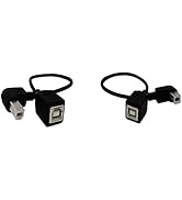 USB 2.0 Type-B Printer Cable,SinLoon(2-Pack) USB 2.0 B Female to Left Angle+Right Angle B Male Pr...