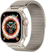 Rugged Stainless Steel Milanese Loop Band Compatible for Apple Watch Ultra 49mm 46mm 45mm 44mm 42...