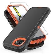 AWZHYDT for iPhone 17e/iPhone 16e Case | Heavy Duty Protective Case with Screen Protector [3 in 1...