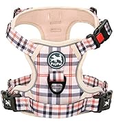 PoyPet Plaid Dog Harness, No Pull Front Clip Pet Vest Harness, Soft Padded Reflective Adjustable ...
