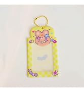 Yellow Photocard Card Holder 3Inch Cartoon Card Binder with Chain Photo Protector Photo Card Albu...