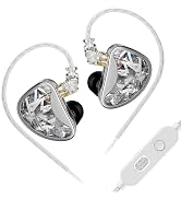 KZ AS24 in Ear Monitor with Mic, 24BA Drivers HiFi IEM Earbuds | Noise Isolation Wired Earphones,...