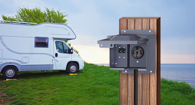 RV Power Outlet Box