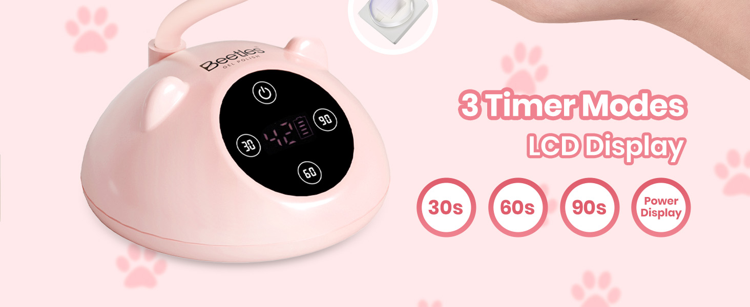 Beetles Gooseneck UV Nail Lamp - Meowgic MilkKitty Mini LED Nail Light