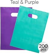 Choice Marts Merchandise Bags 200 Teal & Purple 9"x12" Bags 1.5Mil Thick Glossy With Handles