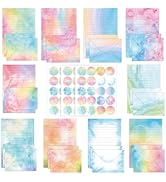 160 Pcs Stationery Paper Envelopes Set Includes 50 Lined Writing Paper & 50 Envelopes with 60 Col...