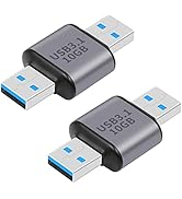 Poyiccot USB A to USB A Adapter, USB3.1 Male to USB 3.1 Male Adapter, 10Gbps USB 3.1 Type A to Ty...
