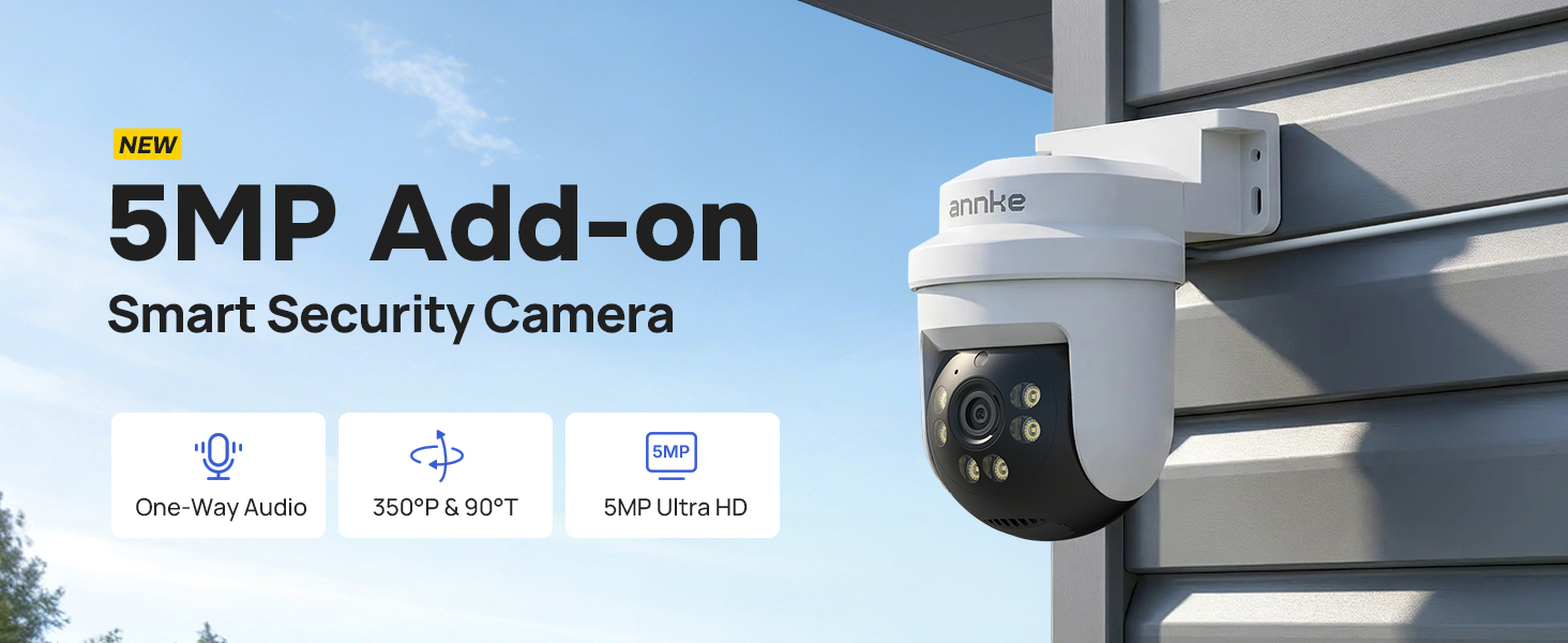 ANNKE 5MP TVI CCTV Home Surveillance Dome PT Camera