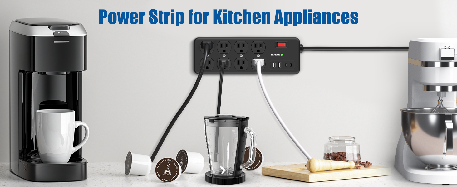 heavy duty power strip for kitchen appliances