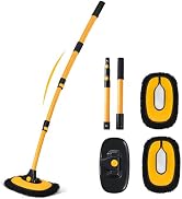 Ordenado 57" Car Wash Brush with Long Handle, 15°Curved Chenille Microfiber Car Wash kit with Ext...