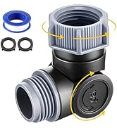 Enhon Adjustable 180° & 360° Swivel Connector, Anti-Kink Garden Hose Adapter for Outdoor Faucet, ...