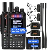 GMRS Ham Radios Long Range: MaxTalker TK-W60 Rechargeable 2 Way Radio Long Range Waterproof Ham R...