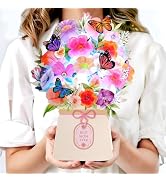 LIGHTS & MUSIC Mothers Day Pop Up Card, Orchid, Lily and Butterflies, 10 Inch Life Sized Forever ...