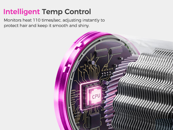 110x/sec smart temperature sensing – stops heat damage in real time, keeps hair silky and shiny.