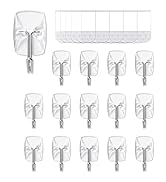 MOVELYST 30 Small Hooks+40 Removable Strips, Clear Wire Utility Hooks with Adhesive Strips Damage...