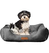 Modern Threads Luxury Dog Bed - Comfortable Tufted Velvet Cushion for Small to Medium Dogs - Mach...