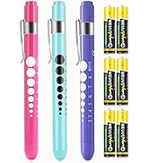 MEUUT 3 Pack Pen Lights for Nurses with 6 Batteries – Medical Penlights Nurse Accessories for Wor...