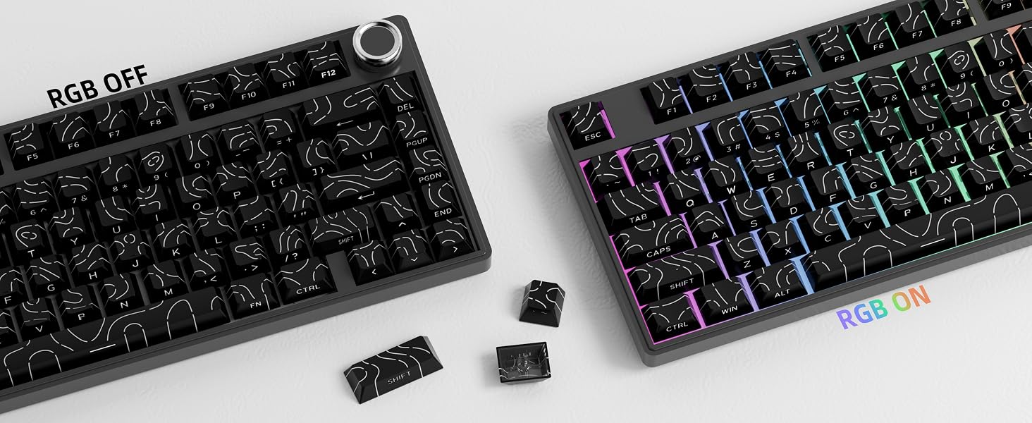 shine through keycaps