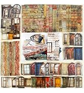Diuhofart Vintage Scrapbooking Kit, 90 Sheets Garden Theme, Scrapbook Stickers and Decorative Pap...