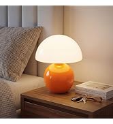 Dawnwake Mushroom Lamp Table Lamp for Bedroom,Desk Bedside Small Lamps for Living Room Night Stan...