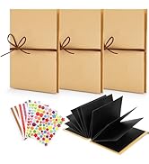 Hacaroa 4 Pack 6 x 8 Inch Accordion Scrapbook, Hardcover Kraft Paper Photo Albums with DIY Access...