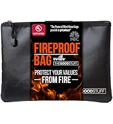 The Good Stuff Fireproof Pouch (10" x 13" / 2000?), Protect Important Documents, Fireproof Bags f...