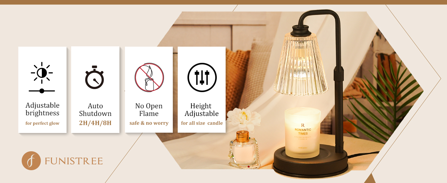 Black candle warmer lamp