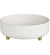 8.66" Rotating Cosmetics Storage Tray - White, Desktop Organizer for Skincare Products
