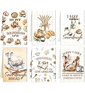 Funny Sourdough Baking Kitchen Towels, 6 PCS Tea Bread Kitchen Hand Towels, Absorbent Sour Dough ...