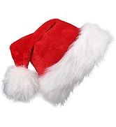 CCINEE Christmas Santa Hat for Adults Velvet Xmas Hat Holiday Home Decoration
