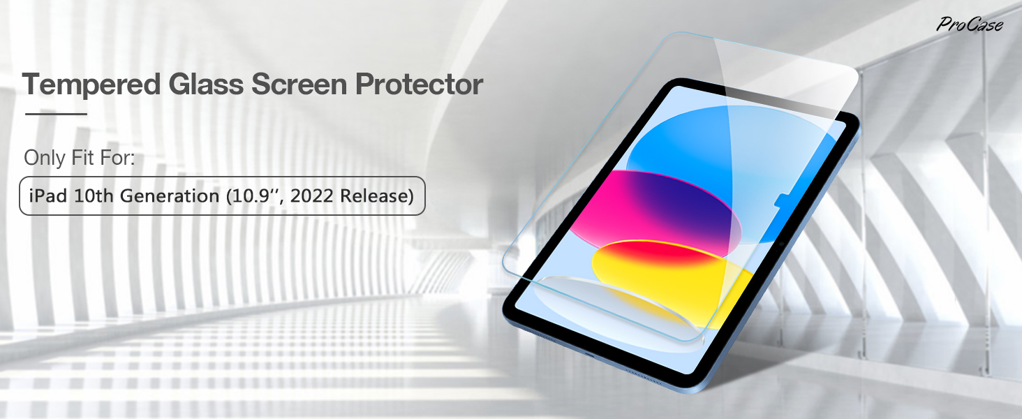 1 Pack iPad 10.9 10th Generation 2022 Screen Protector A2696/A2757/A2777