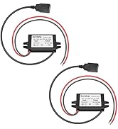 2-Pack 12V 24V DC to 5V 3A USB Female DC Converter Adapter Buck Module