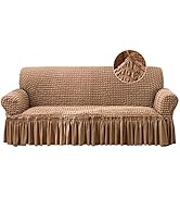 Jeloris Stretch Armchair Slipcover Easy Fitted Sofa Couch Cover with Skirt, Durable Washable Univ...