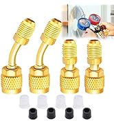 Ruibapa R410a Adapter 5/16-inch SAE Female to 1/4-inch SAE Male Flare for Air Conditioners HVAC R...