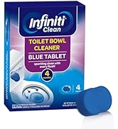 Infiniti Clean Toilet Bowl Cleaner Tablets - 4 Pcs Blue Automatic Toilet Bowl Cleaners with Bleac...