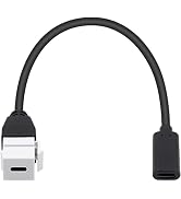 Poyiccot USB C Keystone Jack Insert Cable, USB 3.1 Type C Female to Female Extension Keystone Ins...
