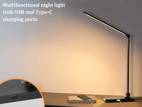 desk lamp with USB ports