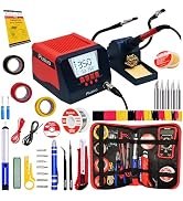 Digital Soldering Iron and Rework Station Wide LCD Display Screen, ºC/ºF Conversion, Auto Sleep/S...