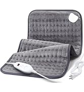 DAILYLIFE Heating Pad for Back Pain Relief, 12"x24" Electric Heating Pads for Cramps, Back, Shoul...