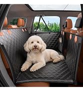 JOYTUTUS Back Seat Extender for Dogs, PU Leather Dog Car Seat Cover for Back Seat with Hard Botto...