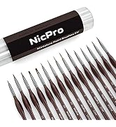 Nicpro Micro Detail Paint Brush Set,15 Small Professional Artist Miniature Fine Detail Brushes fo...
