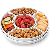 MALACASA Porcelain Divided Serving Dishes, Appetizers Tray, Serving Tray for Party- Perfect for C...