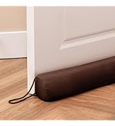 Sunolga 38 Inches Waterproof Door Draft Stopper Filled with Glass Beads & Cotton, Removable Machi...