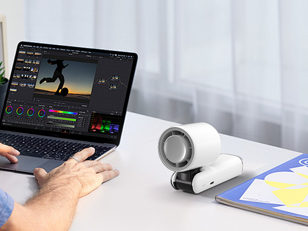 small desk fan for office working and desktop cooling