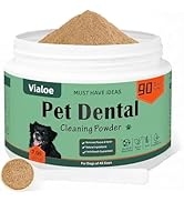 Vialoe Dog Teeth Cleaning Powder 200g – Enzymatic Plaque & Tartar Remover with Probiotics 0.5B CF...