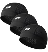 3 Pcs Breathable Mesh Skull Cap for Men & Women - Ultra Lightweight Quick Dry Sports Beanie for C...