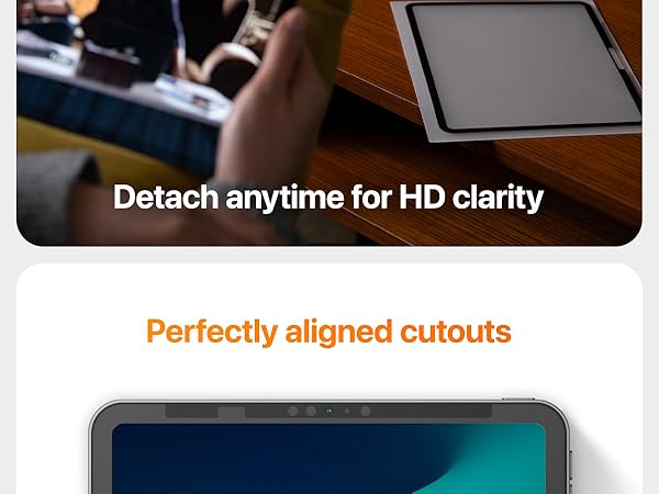 Clarity on demand Peel off for high clarity and vivid detail at playtime