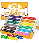 408 Packs Colored Pencils Bulk Classroom, Colored Pencils for Kids 12 Assorted Colors, Coloring P...