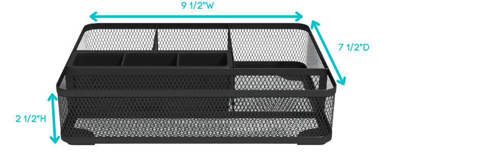 black mesh desk drawer tray organizer
